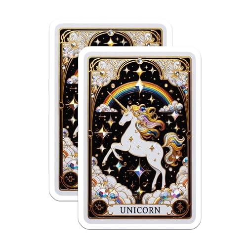 (2 Pack) Rainbow Charm Magnet - Enchanted Decor - 5" On Longest Side - Sticks to Smooth Flat Surfaces - Made in USA - MAG10144