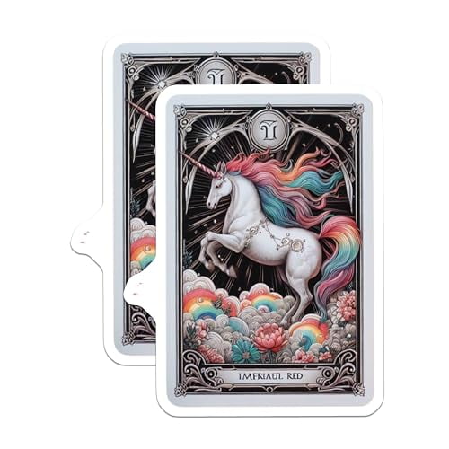 (2 Pack) Rainbow Unicorn Magnet - Mystical Unicorn Decor - 5" On Longest Side - Sticks to Smooth Flat Surfaces - Made in USA - MAG10115