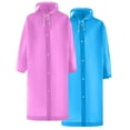 thumbnail image 1 of 2 Pack Raincoat Portable Ponchos, Aofany Waterproof EVA Reusable Rain Jacket for Men and Women, Durable Rain Coats Long Sleeve Rain Poncho for Outdoor Activities, 1 of 8