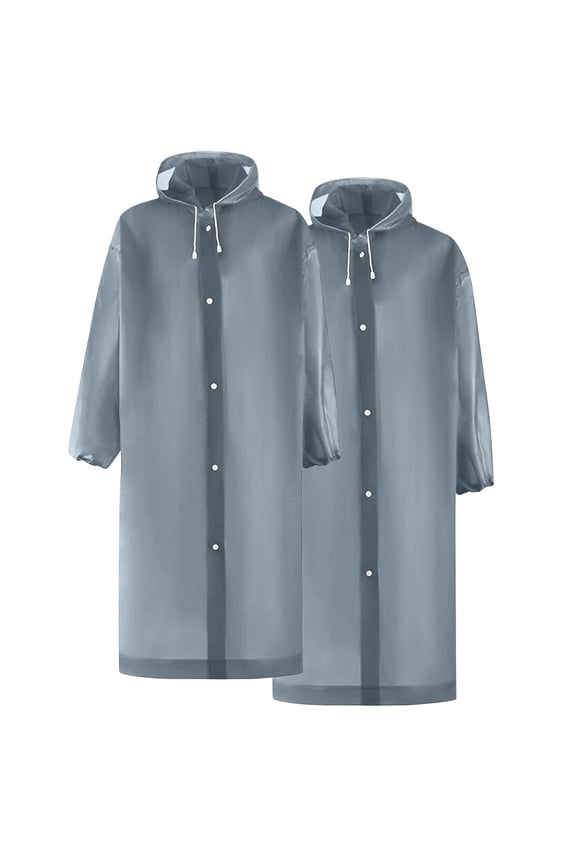 2 Pack Raincoat Portable Ponchos, Aofany Waterproof EVA Reusable Rain Jacket for Men and Women, Durable Rain Coats Long Sleeve Rain Poncho for Outdoor Activities