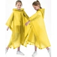 thumbnail image 1 of 2 Pack Raincoats for Kids, Borogo Kids Rain Jacket Reusable Emergency Rain Ponchos with with Big Hood Rain Coats for Boys and Girls, 1 of 6