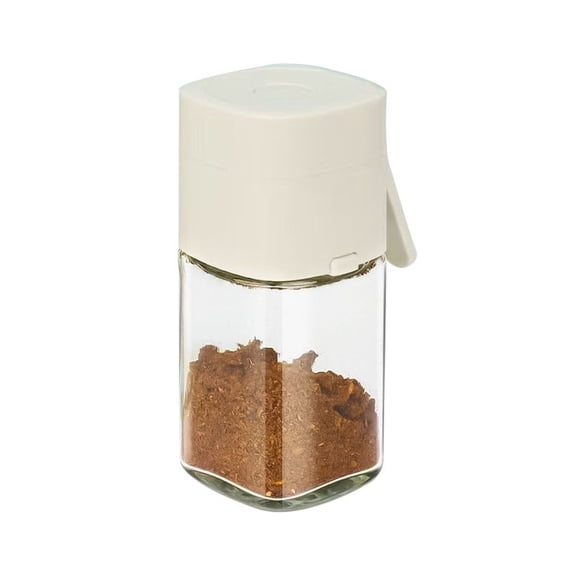 2-Pack Random Color Premium Glass Salt Shaker with Portion Control Moisture-Proof Seasoning Jar for Kitchen Countertop, New Design Salt Dispenser