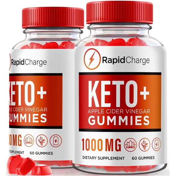 (2 Pack) Rapid Charge Keto ACV Gummies, All Natural Keto+ACV Gummies For Healthy LifeStyle, Official Apple Cider Vinegar Supplement, RapidCharge Keto Plus ACV Gummy, Gomitas Review (120 Gummies)