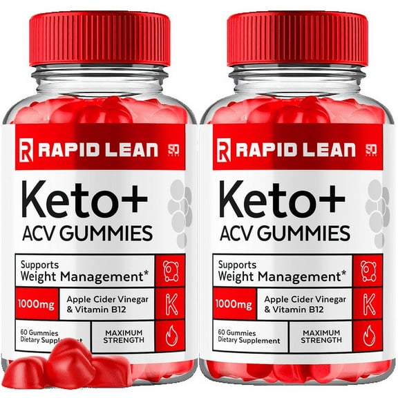 (2 Pack) Rapid Lean Keto ACV Gummies Apple Cider Vinegar Supplement for Energy & Focus - 120 Gummies