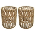 thumbnail image 1 of 2 Pack Rattan Lamp Shade Small Boho Shades Replacement - Pendant Sconce Shade Ceiling Fan Light Covers Cylinder Woven Lampshade for Floor Lamps Pendant Light Chandelier Wall Sconces(Khaki), 1 of 9