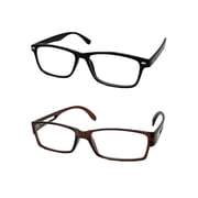 2 Pack Reading Glasses Men Women Unisex Readers Square Rectangle Round Frame +1.50
