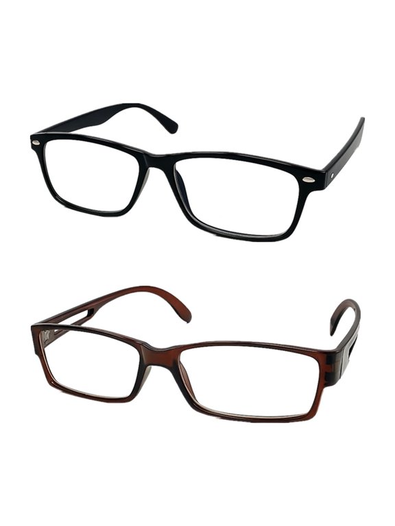 2 Pack Reading Glasses Men Women Unisex Readers Square Rectangle Round Frame +3.75