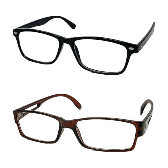2 Pack Reading Glasses Men Women Unisex Readers Square Rectangle Round Frame +4.00