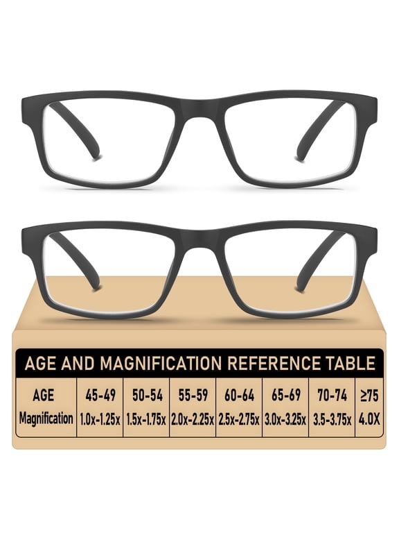 2 Pack Reading Glasses,Quality Blue Light Blocking Reading Glasses,Filter UV Ray/Glare Computer Readers,Stylish Lightweight Spring Hinges Eyeglasses for Women Men(2-pack Black,2.75)