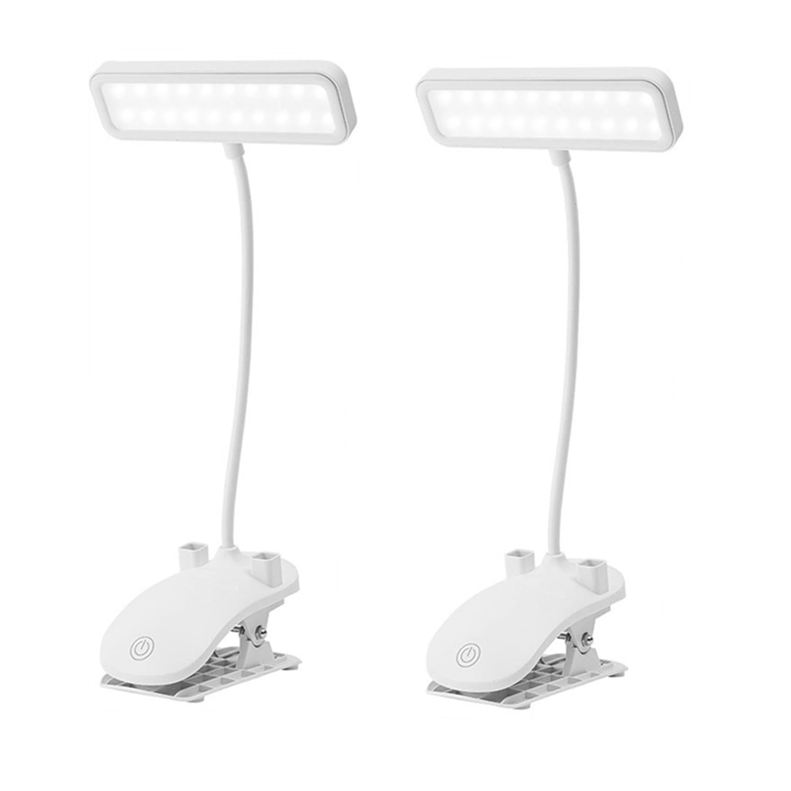 2 Pack Reading Light 30 LED USB Rechargeable Clip On Light for Bed