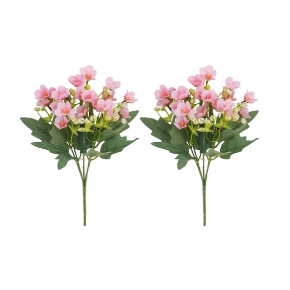2-Pack Realistic Artificial Blossom Flowers | Wedding & Home Decor Props | Faux Floral Arrangement Centerpieces for Table & Event Decoration