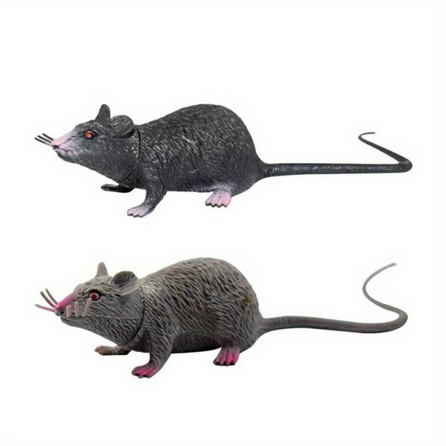 2Pack Realistic Plastic Mouse Prank Prop NonElectric, Featherless