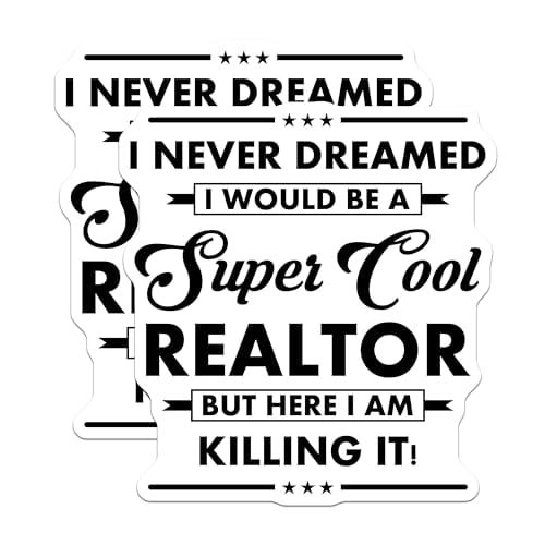 (2 Pack) Realtor Magnets - Real Estate Magnets - Inspirational Magnets - 5" On Longest Side - for Cars, Fridges, Toolboxes - Made in USA - MAG6226
