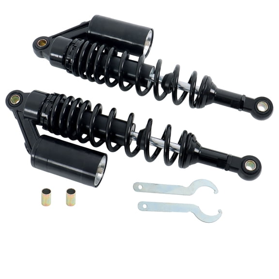 2 Pack Rear Shock Absorbers Fit for Honda Yamaha for most 150cc-750cc Sport bikes and Dirt Bikes Go-kart and Moped Quad