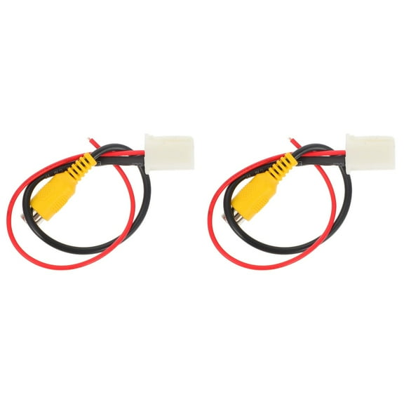 2 Pack Rear Vehicle Video Input Cable Backup Camera Wire Parking