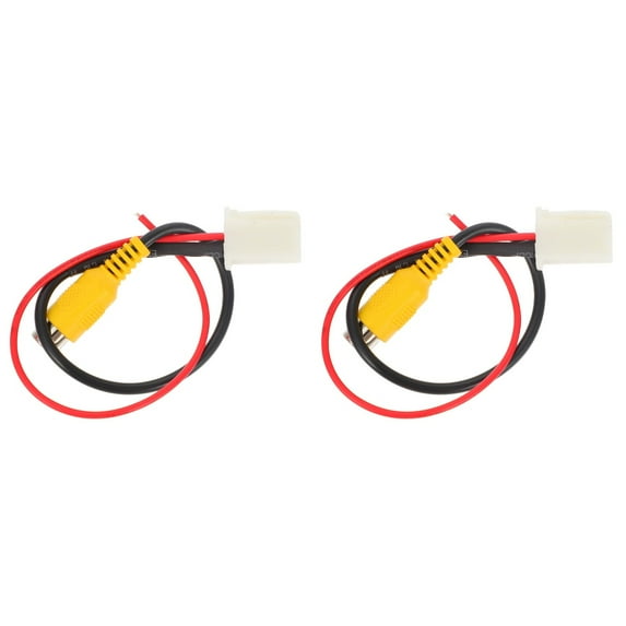 2 Pack Rear Vehicle Video Input Cable Backup Camera Wire Parking