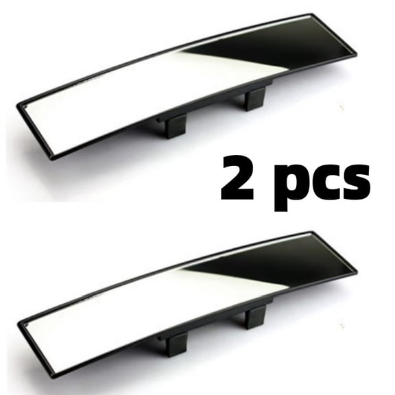 2 Pack Rear View Mirror, 11.8Inch Universal Interior Clip On Panoramic Rearview Mirror to Reduce Blind Spot Effectively,Anti Glare,Clear Tint,Wide Angle Mirror,For Cars,SUV,Trucks