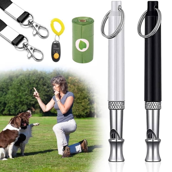 2 Pack Recall Training Ultrasonic Silent Dog Whistle Stop Barking Training Control Device Dog Professional Ultrasonic Dog Whistle Stop Barking Neighbor Dog