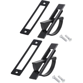 2‑Pack Recessed Pocket Door Pull Handles, 304 Stainless Steel 99mm Overall Length Hidden Cabinet Drawer Hardware(Black)