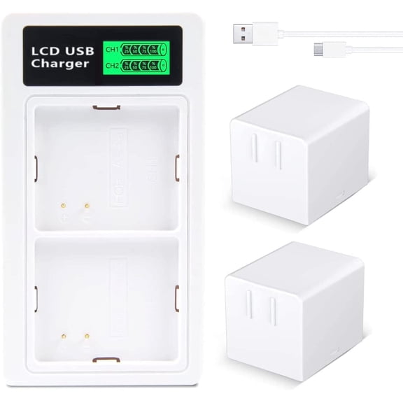 2-Pack Rechargeable Battery and Dual Battery Charge Station for Ar-lo Ultra Ar-lo Ultra 2 Ar-lo Pro 3 Ar-lo Pro 4 Camera [3.85V/18.48Wh/4800mAh]