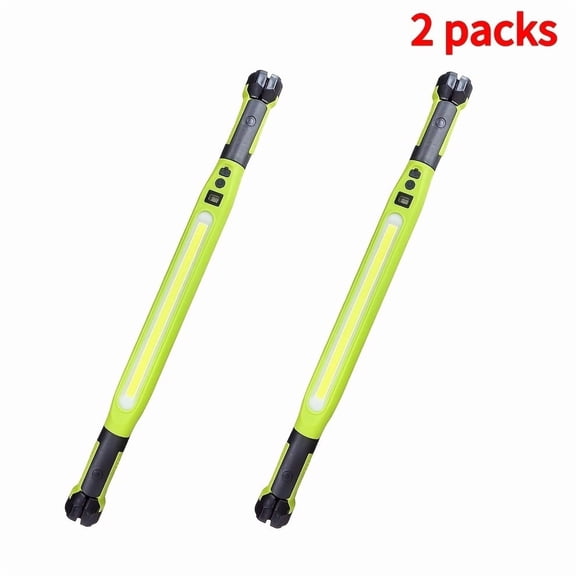 2 Pack Rechargeable COB LED Automotive Work Light Double Sided Magnetic Clip On Car Inspection Light White Red Flash Modes for Garage Maintenance