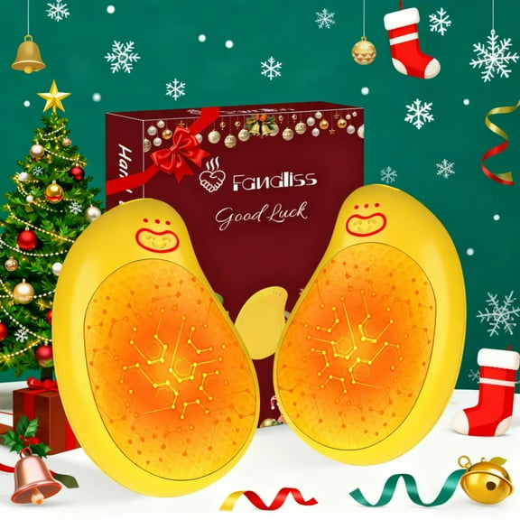 2 Pack Rechargeable Hand Warmers - 8000mAh Portable USB Pocket Heaters with AI Smart Chip, 10+Hrs Safe Heat | Yellow Electric Hand Warmers for Outdoor, Hunting, Camping - Ideal Gift for Men & Women