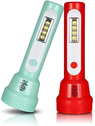 2 Pack Rechargeable Kids Flashlight,Portable Flashlight with COB LED,Lightweight and Bright Flashlights for Kids EDC Flashlight for Toddler School Children's Kids Camping(Middle)