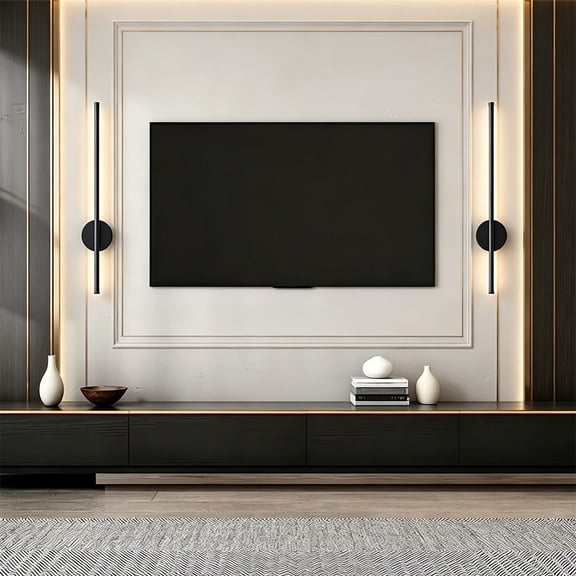 2 Pack Rechargeable Wall Sconces, 50cm Magnetic LED Wall Light with Remote Control, 3 Color Temperatures Stepless Dimming USB Type-C Wall Lamp, Wireless No Drilling Wall Mount Light for Bedroom