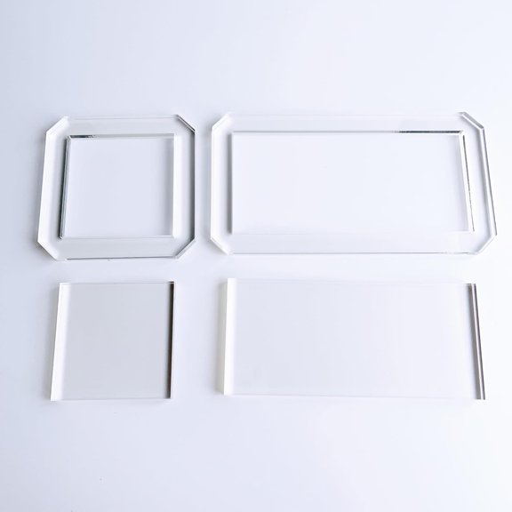 2 Pack Rectangle and Square Templates for Cutting Perfect Squares and Outlines Use with Rotary Cutter
