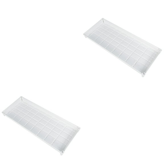 CIMAXIC White Plastic Drainage Plate for Food Serving Anti-Slip Bottom 2Pcs