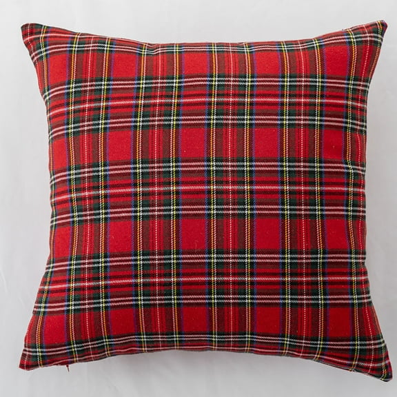 2 Pack Red Plaids Pillow Covers Buffalo Check Throw Pillow Cover Tartan Cuhion Cover Case for Couch Sofa Home Decoration Cotton