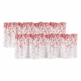 thumbnail image 1 of 2 Pack Red Polka Dot Valance for Window Watercolor Red Gradient Abstract Modern Kitchen Valance Rod Pocket Short Curtain Topper Decorative Window Treatment for Living Room Bedroom 42"x12", 1 of 8