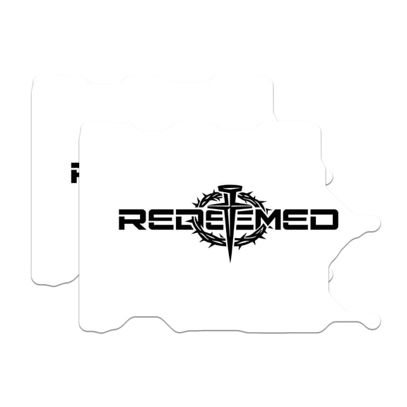 (2 Pack) Redeemed Christian Magnets - Symbolic Cross Crown of Thorns - Faith Based Spiritual Devotional Display - 5 Inches On Longest Side - Thick Durable Magnet - Made in USA - MAG22957