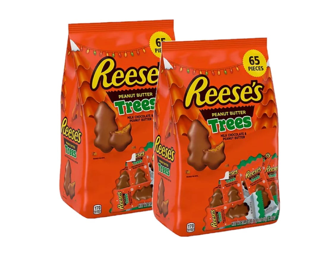 2 Pack Reese's Milk Chocolate Peanut Butter Trees Candy, Christmas