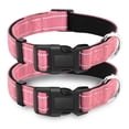 thumbnail image 1 of 2 Pack Reflective Dog Collar with Safety Locking Buckle, Adjustable Soft Breathable Comfortable Nylon Pet Collar for Small, Medium and Large Dogs, Turquoise, XS, 1 of 5