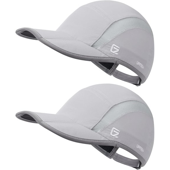 2 Pack Reflective Foldable Sports Hat UPF 50+ Sun Protection Outdoor Run Hats for Men and Women