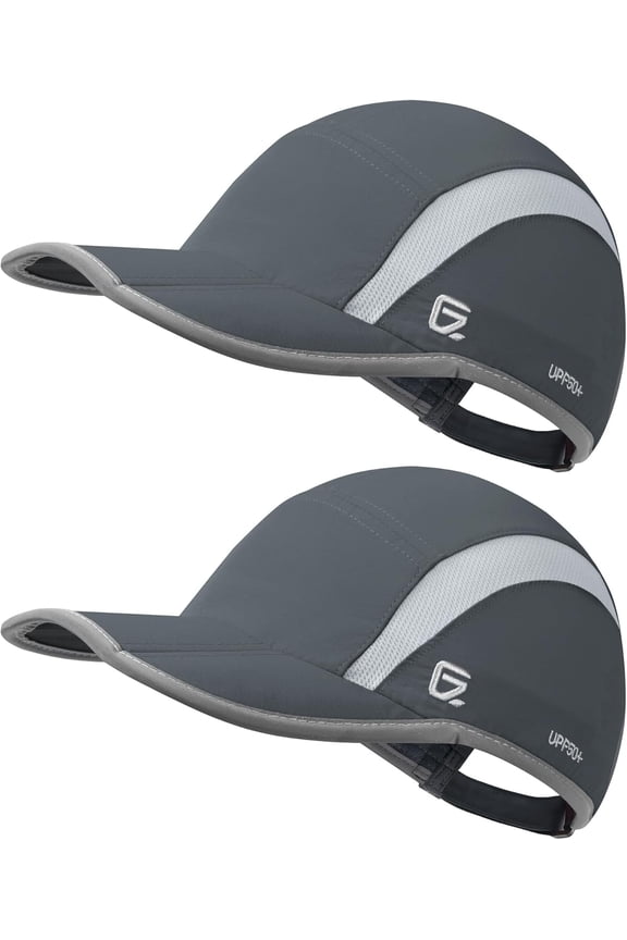 2 Pack Reflective Foldable Sports Hat UPF 50+ Sun Protection Outdoor Run Hats for Men and Women