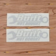 thumbnail image 1 of 2 Pack Reflective White, 6 Inches - Built Not Bought Decal Sticker Vinyl JDM Euro Drift Racing No Background 02121, 1 of 6