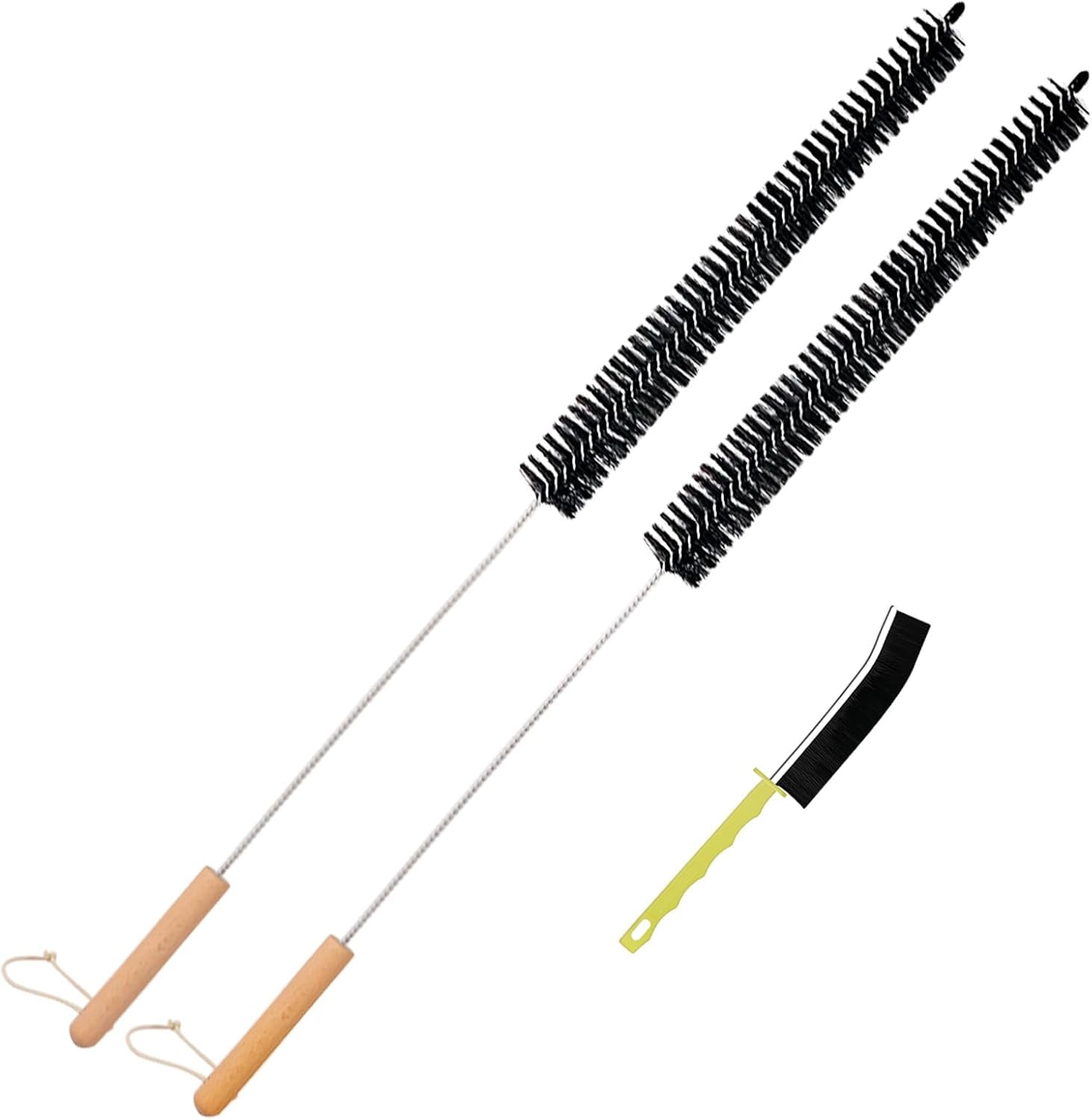 2 Pack Refrigerator Coil Cleaning Brush - 30 Inch Long Handle Dryer Lint Brush Vent Cleaner for Household Use, Duct Remover, Crevice Cleaning Brush, Washing Machine Cleaning Tools