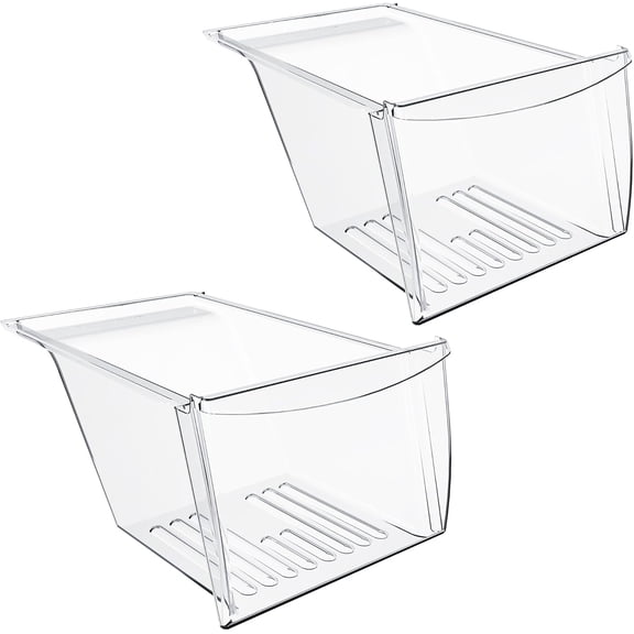 2 Pack Refrigerator Crisper Drawer Compatible with Kenmore Frigidaire Fridge Drawer Refrigerator Pan Shelf