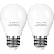 2-Pack Refrigerator Light Bulbs 40 Watt, 5000K Daylight White, Waterproof A15 LED Bulbs with E26 Base, Appliance Light Bulbs for Refrigerator, Non-dimmable