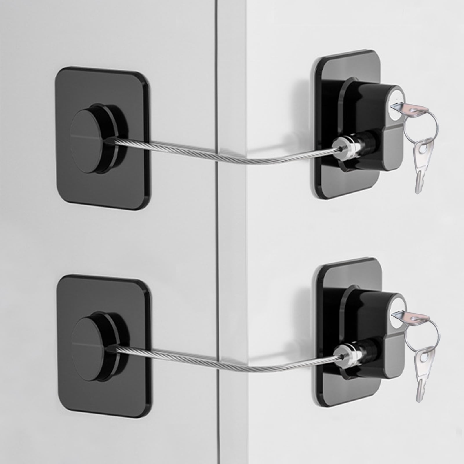 2 Pack Refrigerator Locks, Fridge Lock with Keys Freezer Lock Cabinets ...