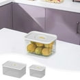 thumbnail image 1 of 2 Pack Refrigerator Pantry Organizer Bins, Stackable Fridge Organizer Bins with Lids, Timable Clear Plastic Food Storage Bins for Kitchen, Countertops, Cabinets, Fridge, Drinks, Fruits, Vegetable, 1 of 11