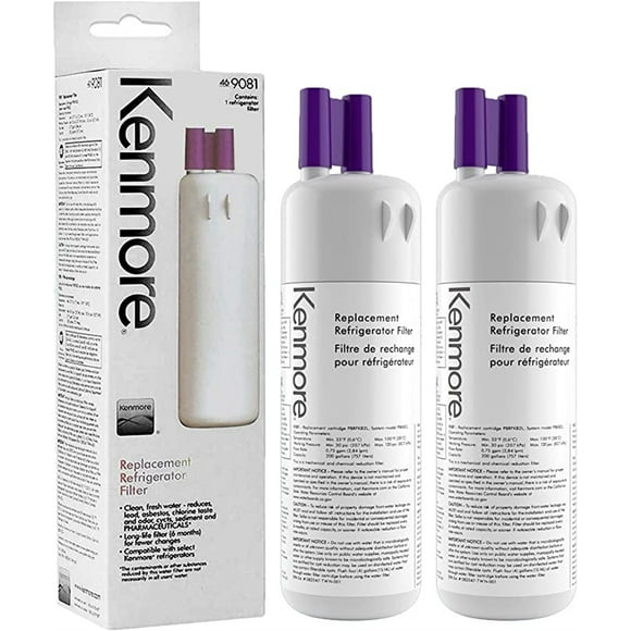 2 Pack Refrigerator Water Filter 9081 Replacement Compatible With Kenmore 469081 469930 Refrigerator Water Filter Cartridge