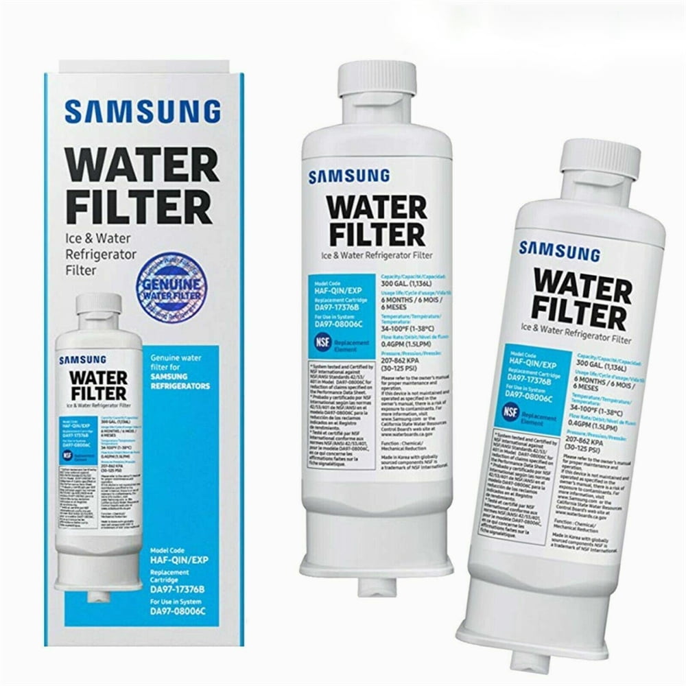 2 Pack Refrigerator Water Filter DA9717376B (HAFQIN/EXP) DA9708006C Replacement (with