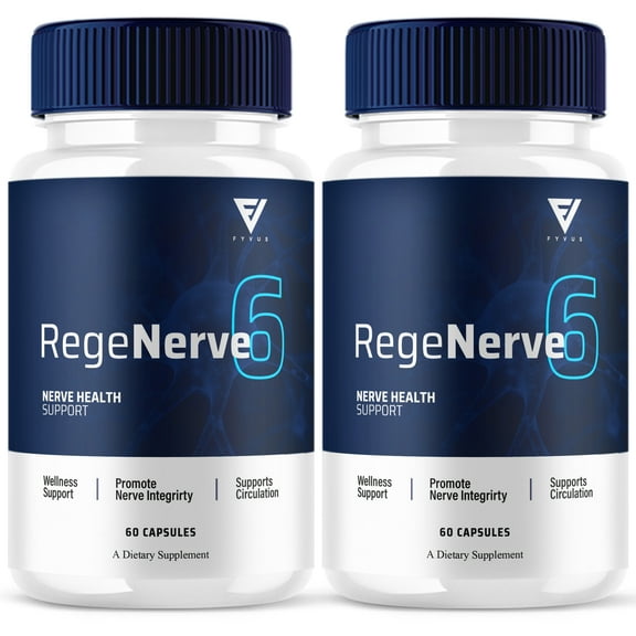 (2 Pack) RegeNerve6 Nerve Health Support Capsules, Rege Nerve 6 Advanced Nerve and Nootropic Formula Pills (120 Capsules)