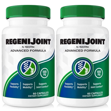 (2 Pack) RegeniJoint Capsules – Natural Joint Support Formula for Flexibility, Mobility & Confidence in Movement | Daily Formula for Comfort, Recovery & Active Lifestyle (120 Capsules)