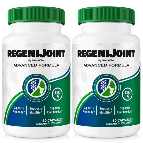 (2 Pack) RegeniJoint Capsules  Natural Joint Support Formula for Flexibility, Mobility & Confidence in Movement | Daily Formula for Comfort, Recovery & Active Lifestyle (120 Capsules)
