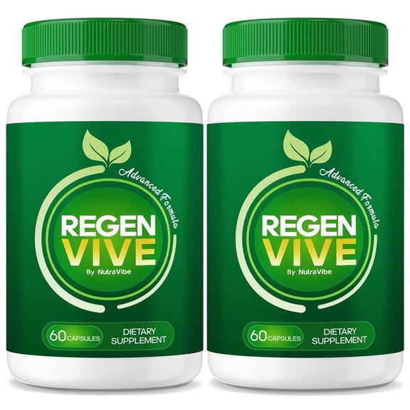(2 Pack) Regenvive Original Regen Vive Formula with Naturally Derived Ingredients to Support Healthy Circulation, Natural Flow & Everyday Balance | Easy-to-Swallow Pills (120 Capsules)