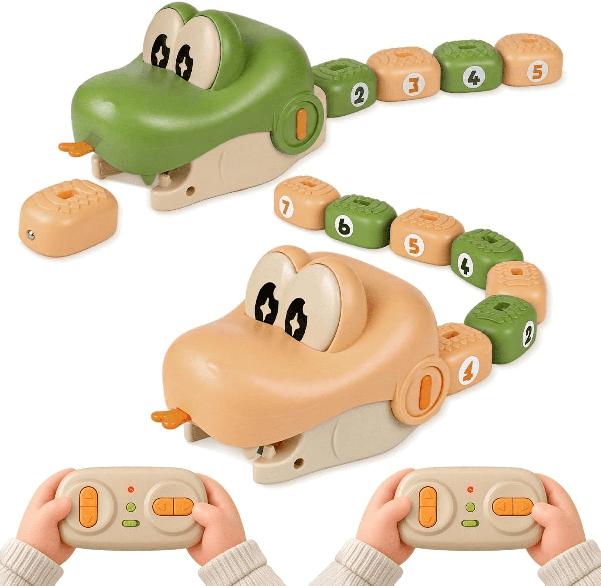 Snake Control Sign 2 Pack Remote Control Snake Toy, 2 Player Magnetic Growing Snake Game ...